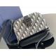 SADDLE POUCH WITH STRAP Dior Oblique Jacquard and Grained Calfskin High