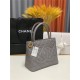 Chanel Vintage Hobo Bag Grained Calfskin AS0814 Grey High