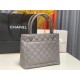 Chanel Vintage Hobo Bag Grained Calfskin AS0814 Grey High