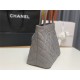 Chanel Vintage Hobo Bag Grained Calfskin AS0814 Grey High