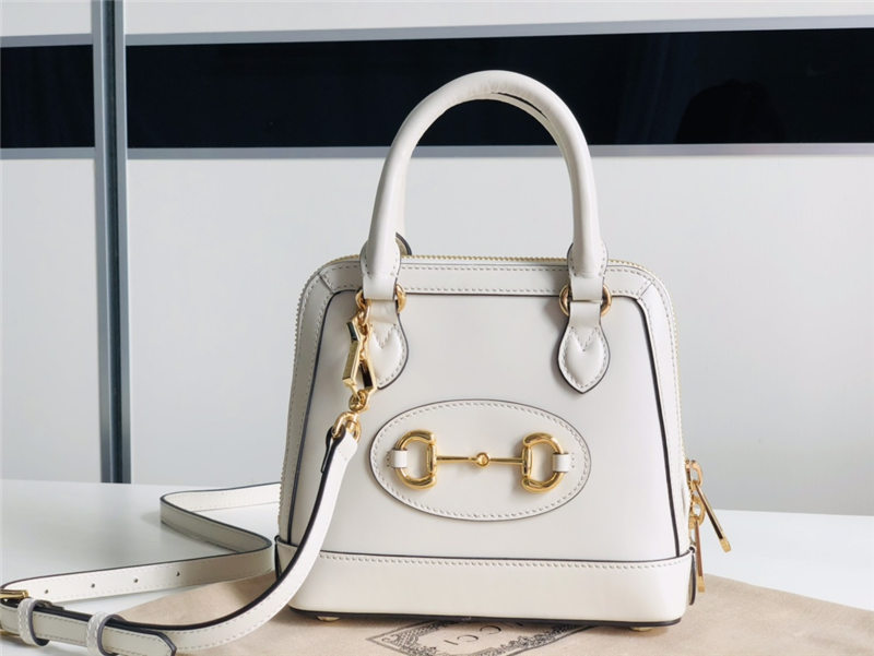 Gucci Horsebit 1955 mini top handle bag White high