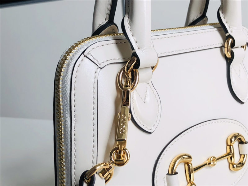 Gucci Horsebit 1955 mini top handle bag White high