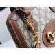 Gucci Horsebit 1955 mini top handle bag Supreme Brown high