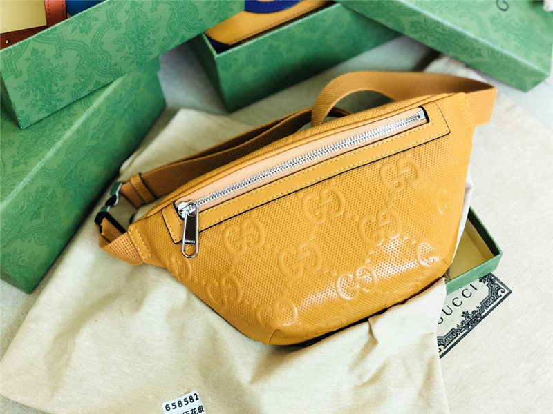 GG Embossed belt bag 658582 Yellow High