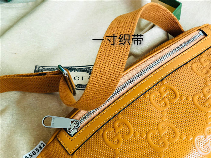 GG Embossed belt bag 658582 Yellow High