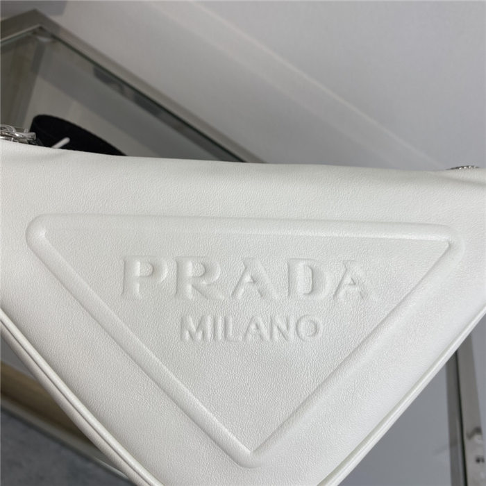 Prada Triangle shoulder bag Leather White High