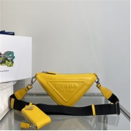 Prada Triangle shoulder bag Leather Yellow High