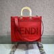 MEDIUM Fendi SUNSHINE Leather Shopper Red High