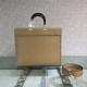 MEDIUM Fendi SUNSHINE Leather Shopper with Decorative Stitching Beige High