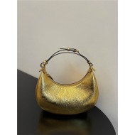 Fendigraphy Small Leather Bag Gold High