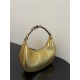 Fendigraphy Small Leather Bag Gold High