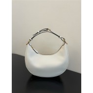 Fendigraphy Small Leather Bag White High