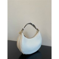 Fendigraphy Small Leather Bag White High