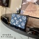 Louis Vuitton ZIPPY COIN PURSE Monogram jacquard denim Blue M81185 High