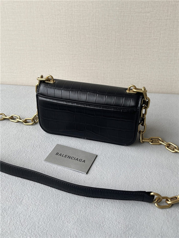 WOMEN'S GOSSIP XS BAG WITH CHAIN Crocodile Embossed High