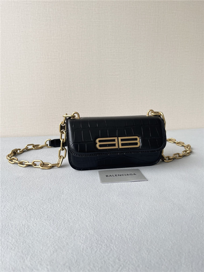 WOMEN'S GOSSIP XS BAG WITH CHAIN Crocodile Embossed High