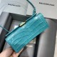 WOMEN'S HOURGLASS XS TOP HANDLE BAG Crocodile Blue High