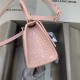 WOMEN'S HOURGLASS XS TOP HANDLE BAG Crocodile Light Pink High