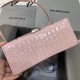 WOMEN'S HOURGLASS SMALL TOP HANDLE BAG Crocodile Light Pink High