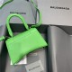 WOMEN'S HOURGLASS XS TOP HANDLE BAG Grained Leather Green High