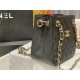 Chanel BUCKET BAG AS3176 Grained Calfskin Gold-Tone Metal Black High