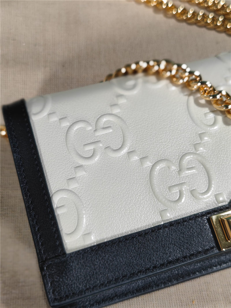 Gucci GG wallet with chain 676155 White High