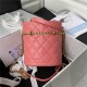 Chanel BUCKET BAG AS3116 Lambskin Enamel & Gold-Tone Metal Coral A