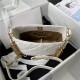 HOBO SMALL HANDBAG Calfbskin & Gold-Tone Metal White A