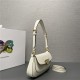 Prada Brushed leather shoulder bag 1BD345 White High