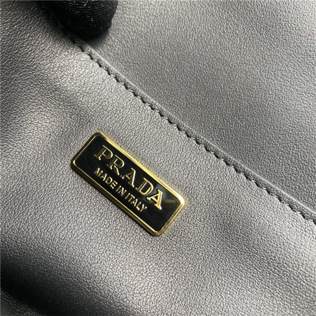 Prada Brushed leather shoulder bag 1BD345 Black High