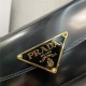 Prada Brushed leather shoulder bag 1BD345 Black High