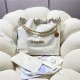 Chanel 22 MEDIUM HANDBAG Shiny Calfskin & Gold-Tone Metal AS3261 White High