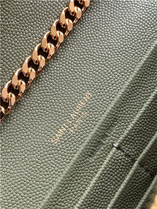 MONOGRAM CHAIN WALLET IN GRAIN DE POUDRE EMBOSSED LEATHER Gold-Metal High