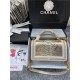 BOY Chanel FLAP BAG WITH HANDLE Python & Gold Metal High