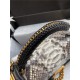 BOY Chanel FLAP BAG WITH HANDLE Python & Gold Metal High