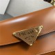 Prada Brushed leather shoulder bag 1BD345 Caramel High