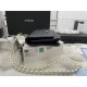 Chanel Wallet on Chain Lambskin Imitation Pearls & Gold-Tone Metal Black High