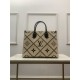 Louis Vuitton ONTHEGO MM Embroidered embossed supple grained cowhide leather M46016 High