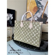 Louis Vuitton ONTHEGO MM Printed and embossed grained cowhide leather M46060 High