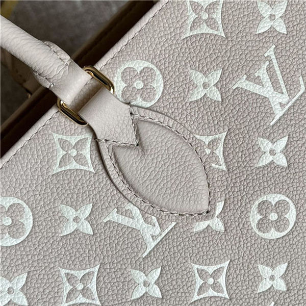 Louis Vuitton ONTHEGO MM Printed and embossed grained cowhide leather M46128 High