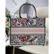 MEDIUM Dior BOOK TOTE La Force Embroidery Multicolor High