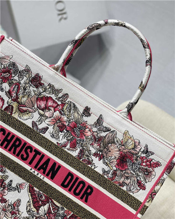 LARGE Dior BOOK TOTE Embroidery Butterfly High