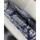 LARGE Dior BOOK TOTE Toile de Jouy Embroidery Blue High