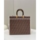 MEDIUM Fendi SUNSHINE FF glazed fabric shopper with inlay High