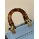 MINI SUNSHINE SHOPPER leather Mini-bag Light blue High