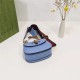 Gucci Bamboo 1947 mini top handle bag Blue Leather 686864 High