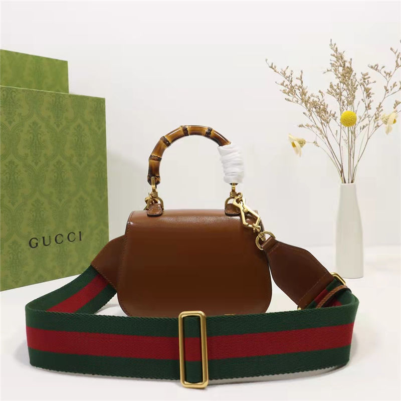 Gucci Bamboo 1947 mini top handle bag Cuir Leather 686864 High