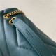 LOULOU SMALL IN MATELASSÉ “Y” LEATHER Gold-Tone SEA TURQUOISE High