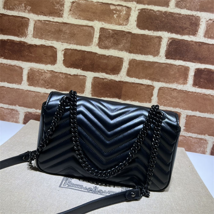 GG Marmont small matelassé shoulder bag Black High