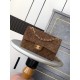 Medium CLASSIC HANDBAG Suede Gold Metal Brown A